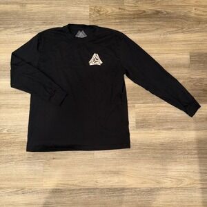 Palace Tribal Tri Logo Long Sleeve Shirt Black White Graphic XL Skateboards Tee